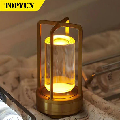 Table lamp LED crystal desk lamp Plastic touch night light