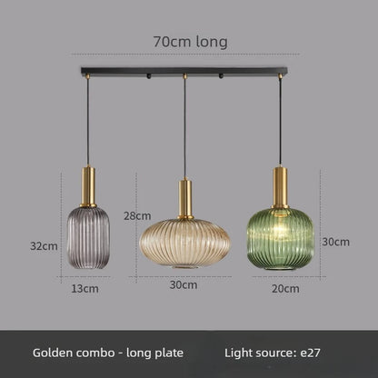 Simple Retro Single Head Ceiling Chandelier Creative  Light