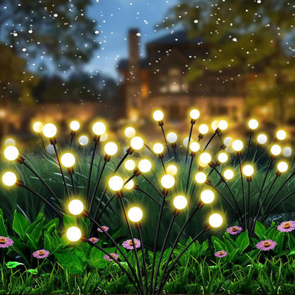 10 LED Solar Garden Lights Firefly Waterproof Solar Lights Outdoor