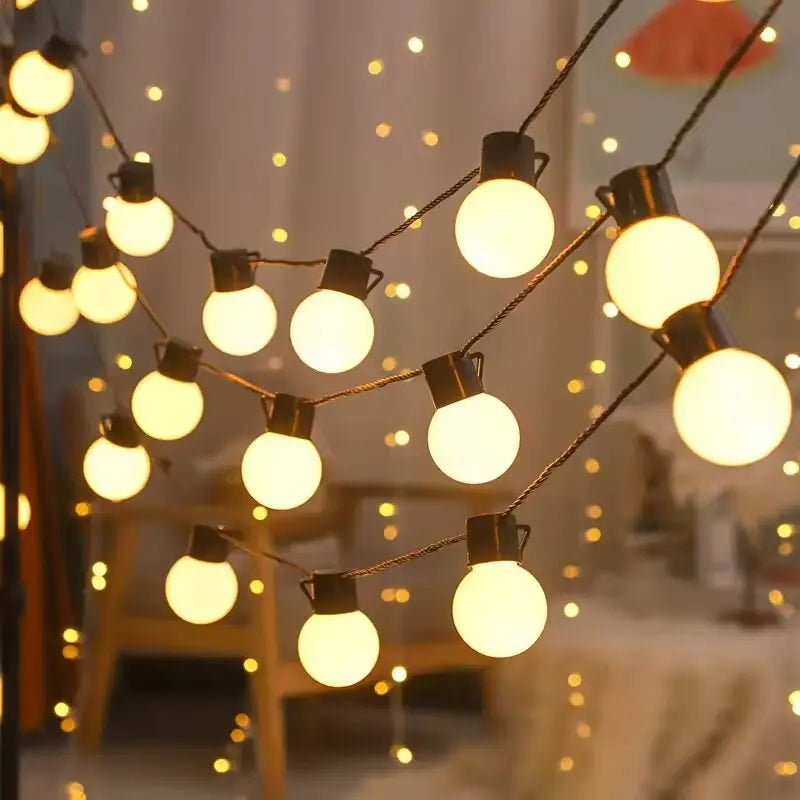 1PC LED Solar Light String Outdoor White Balls Decoration Lights