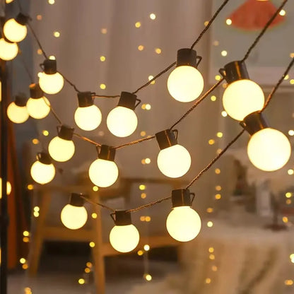 1PC LED Solar Light String Outdoor White Balls Decoration Lights