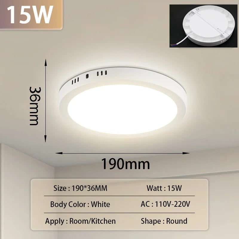Led Ceiling Lamp 110-265V Ultra Thin Panel Led Light