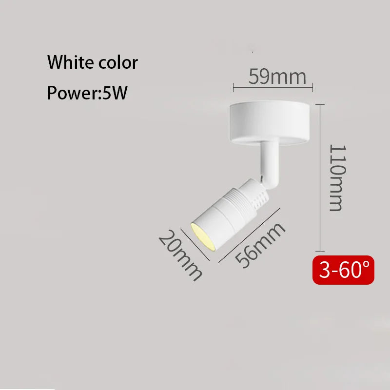 3-60 Degree Adjustable Angle Beam Led Spotlight
