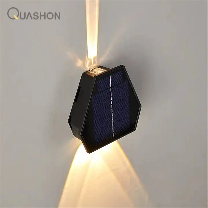 Outdoor LED Solar Wall Light ABS Garden Decoration Wall Light