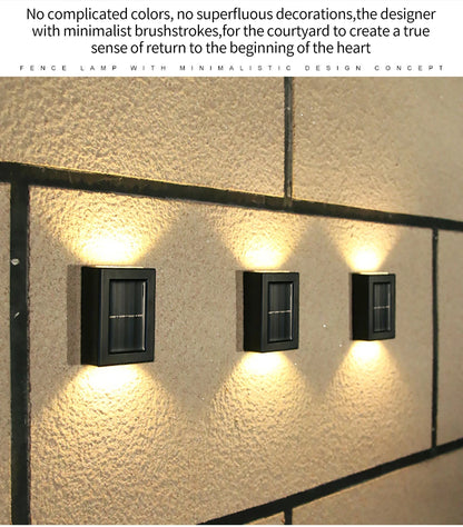 Solar Up and Down Spot Lights Outdoor Street Wall Light Lamp