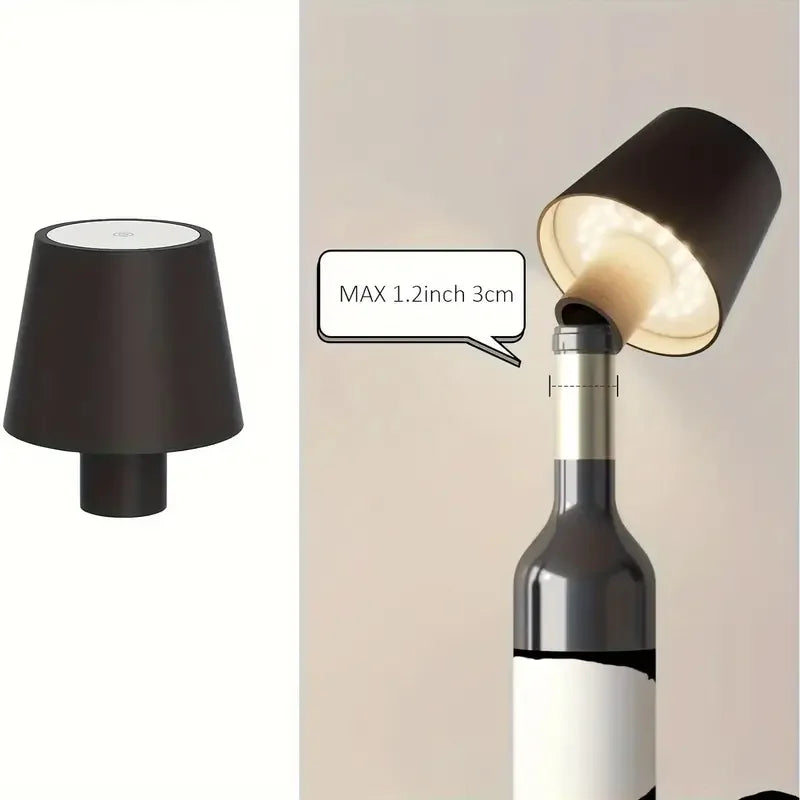 Wireless Touch Control Bottle Table Lamp with 3 Colors