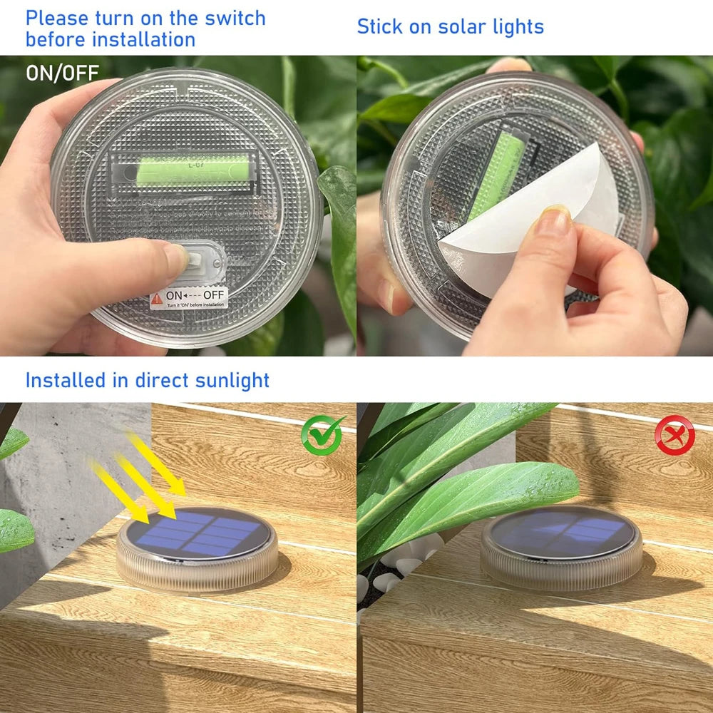 Solar Deck Lights Outdoor Waterproof LED Dock Lighting