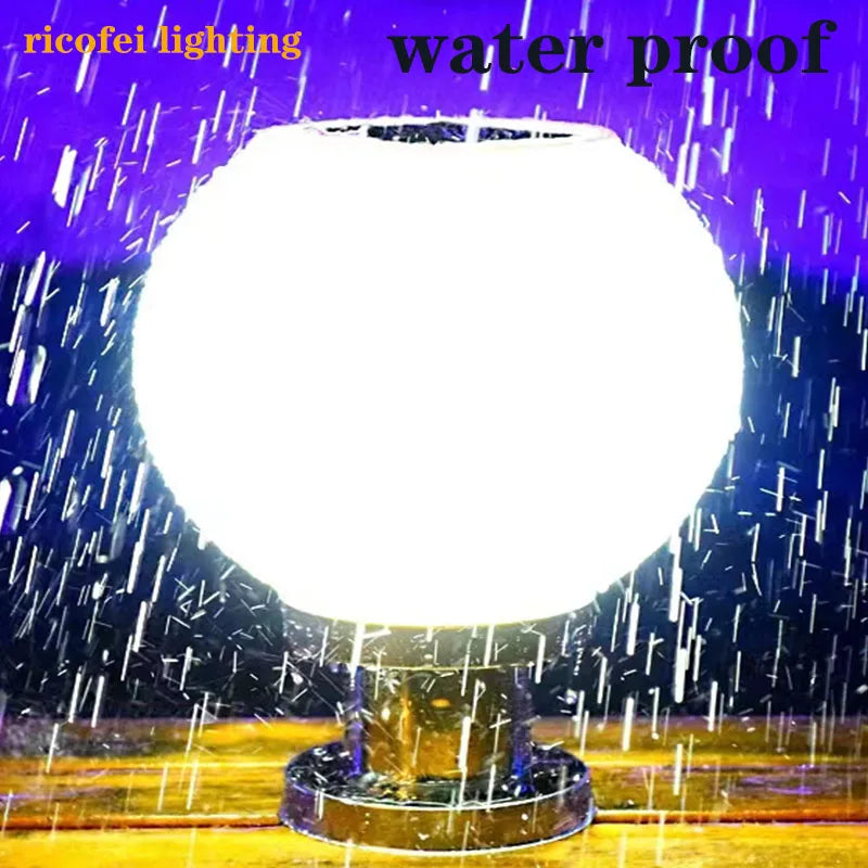 LED Ball Solar Outdoor Light Stainless Steel Solar Post Light