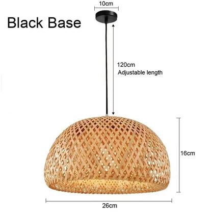 Newest Bamboo Pendant Lamp Ceiling Lights Rattan Wicker