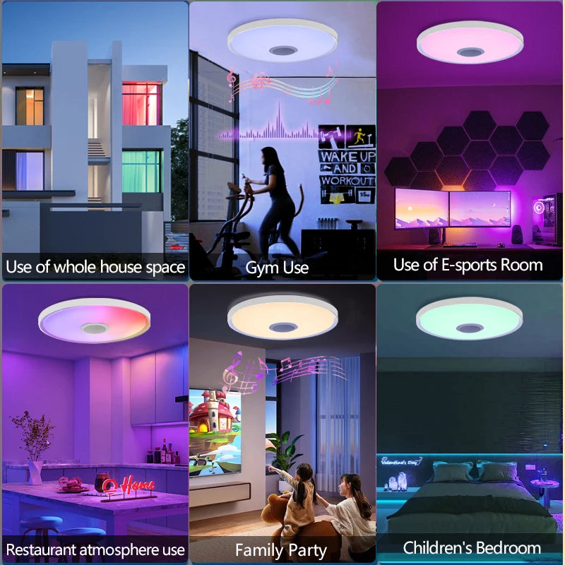 LED Smart Ceiling Lamps RGB APP Remote Control Home Lighting