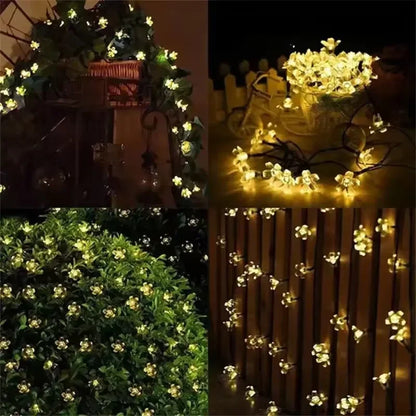 Solar Cherry Blossom Garden Blossom Lights Garlands