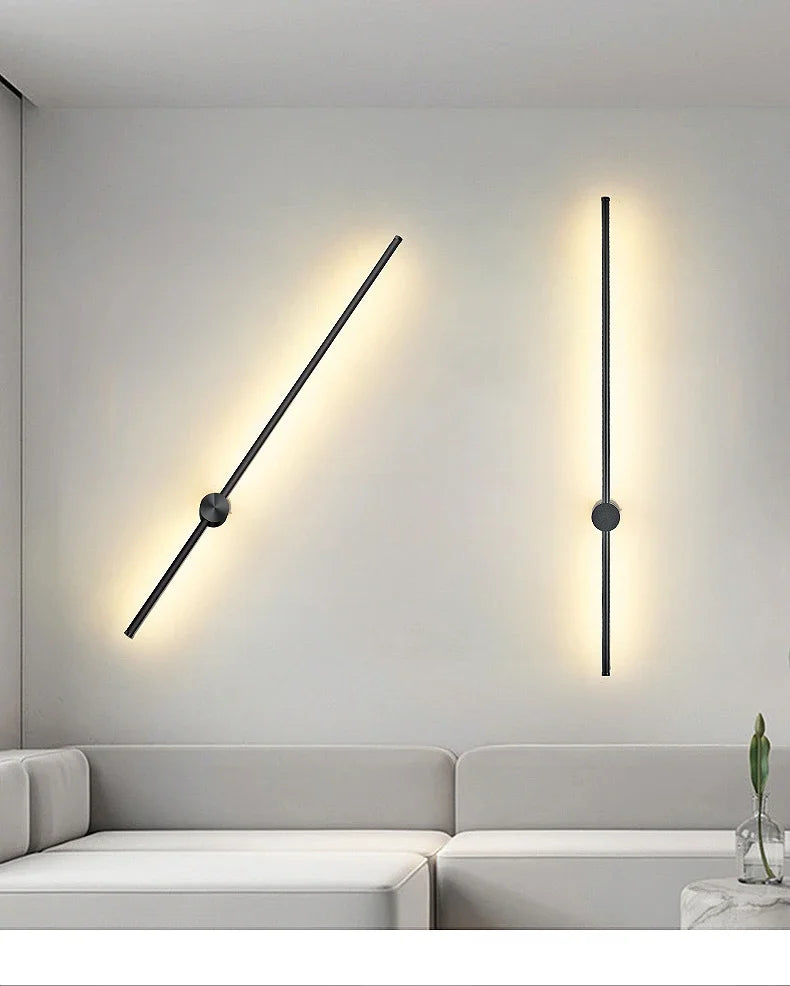 Nordic Art Design Minimalist Long Line Wall Lamps Modern