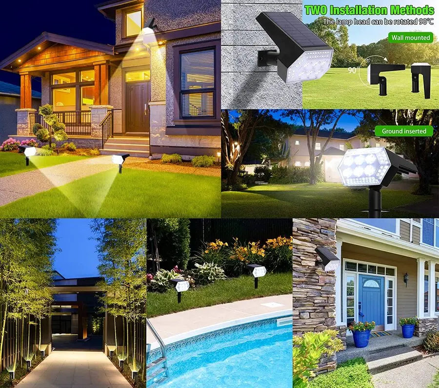 108 LED Outdoor Solar Lights Solar Spot Lights Landscape