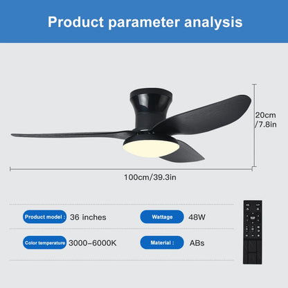 Bedroom fan light ceiling fan light high wind power ceiling