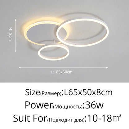 Modern Round Design Ceiling Lights  Circle Rings Lighting