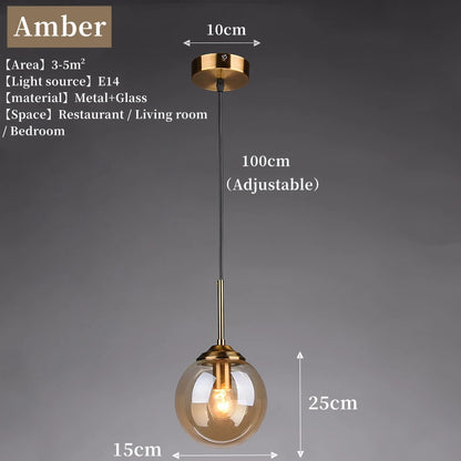 Modern Luxury Metal Chandelier Nordic Creative LED Glass