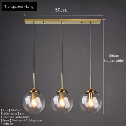 Modern Luxury Metal Chandelier Nordic Creative LED Glass
