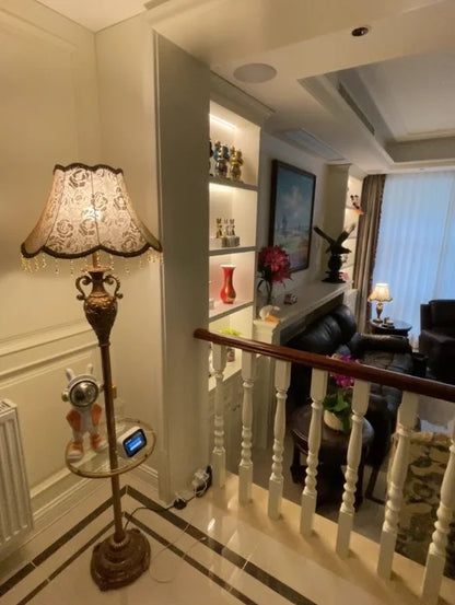 European Luxury Floor Lamp Retro Home Living Room Lamp