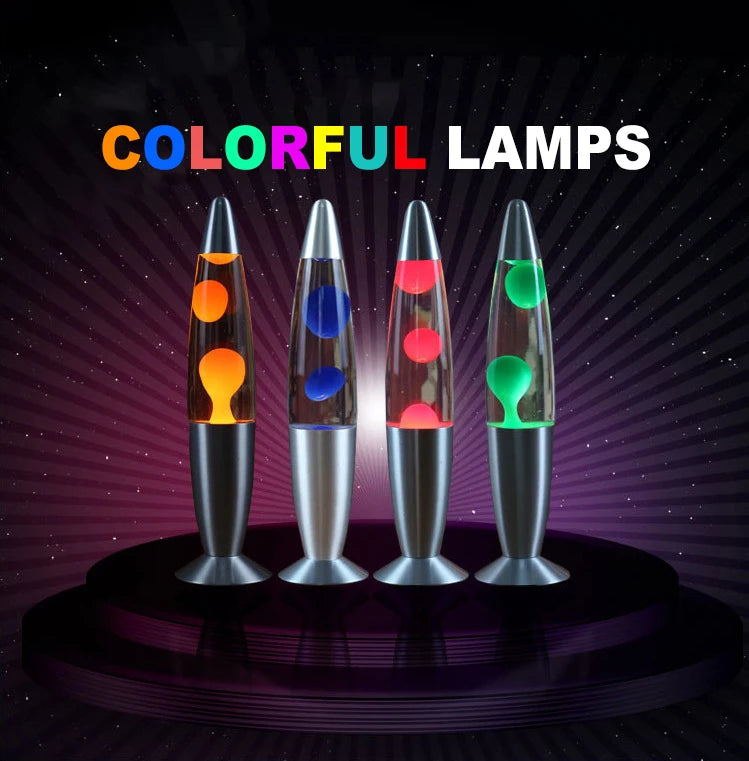 Creative Volcano Lava Lamp Multicolor LED Jellyfish Night Light