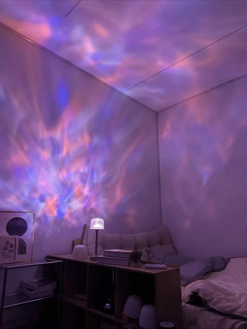 LED High Footed Water Ripple Atmosphere Desk Lamp