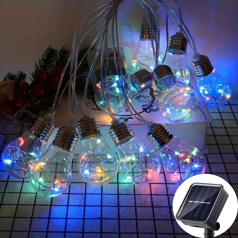 Solar Powered LED Copper Wire Hanging Lights