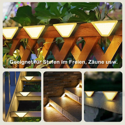 Solar Lights for Outdoors Stair Lamps Warm White LED Step Light