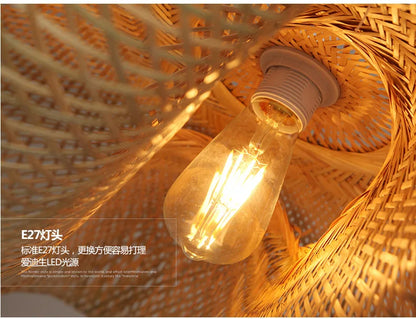 Newest Bamboo Pendant Lamp Ceiling Lights Rattan Wicker