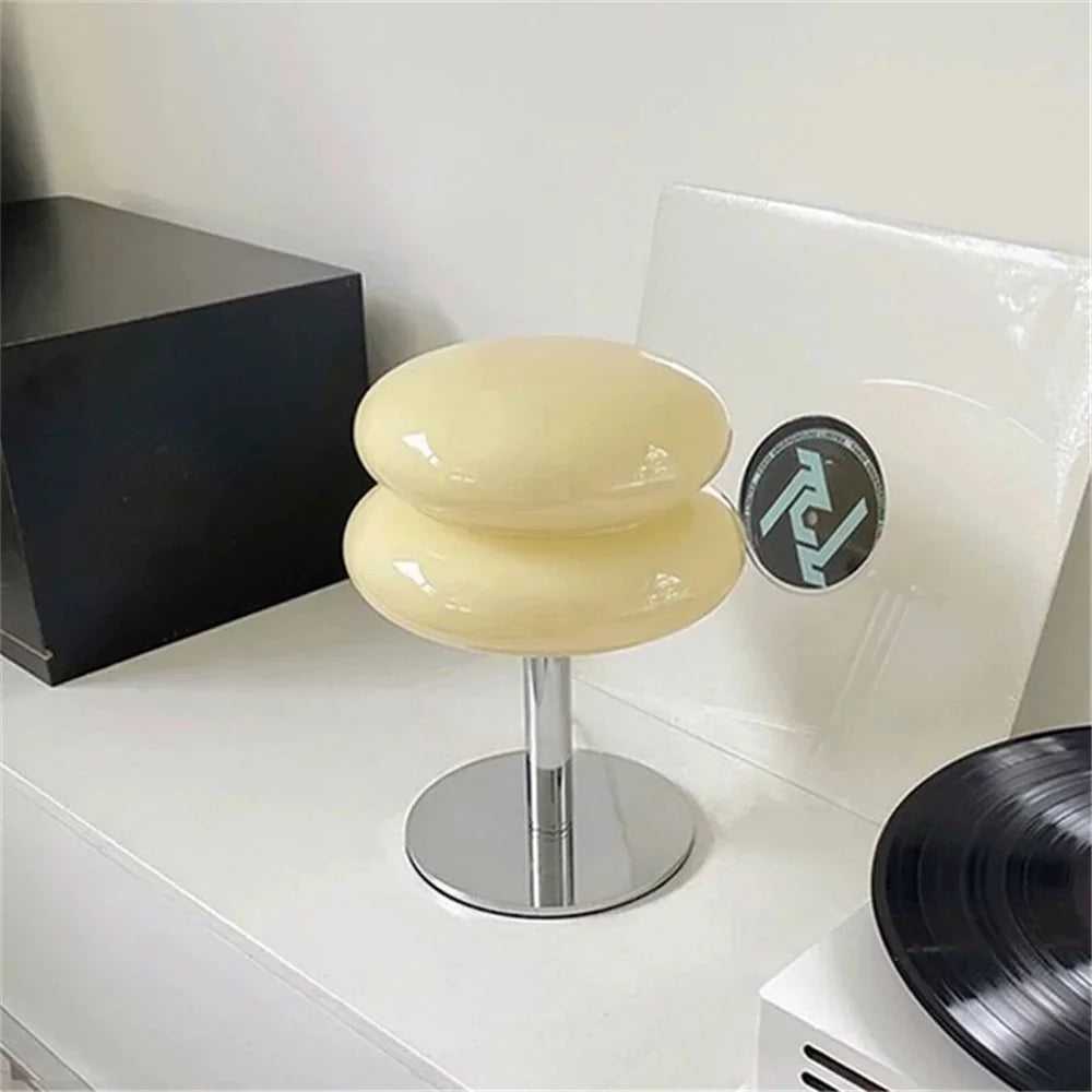 Nordic Bauhaus Macaron Glass LED Desk Lamp Dimming