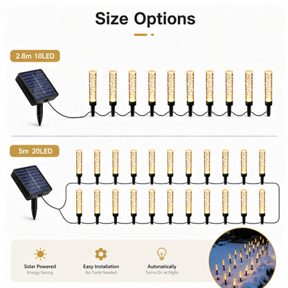 Solar Garden Lights Bubble Stick Pathway Stake Lights