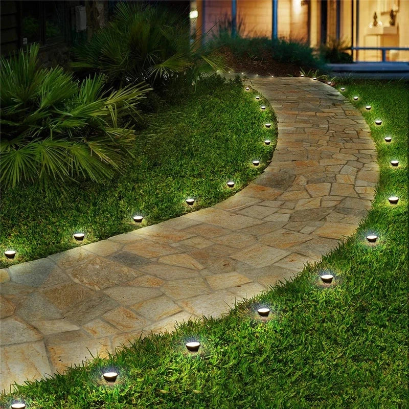 Outdoor Solar Lights Pathway Patio Lawn Ground Lamp