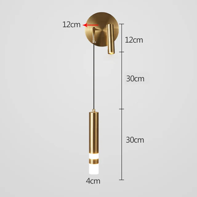LED Wall Lamp Nordic Double Head Adjustable Wall Lights