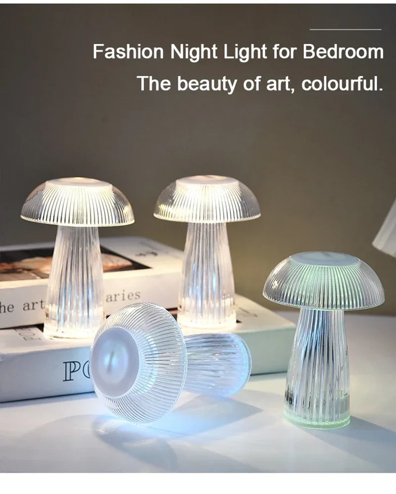 Jellyfish Night Lights Creative Mushroom Atmosphere Table Lamps