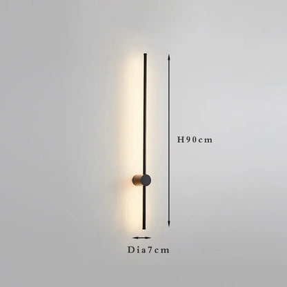 Nordic Art Design Minimalist Long Line Wall Lamps Modern