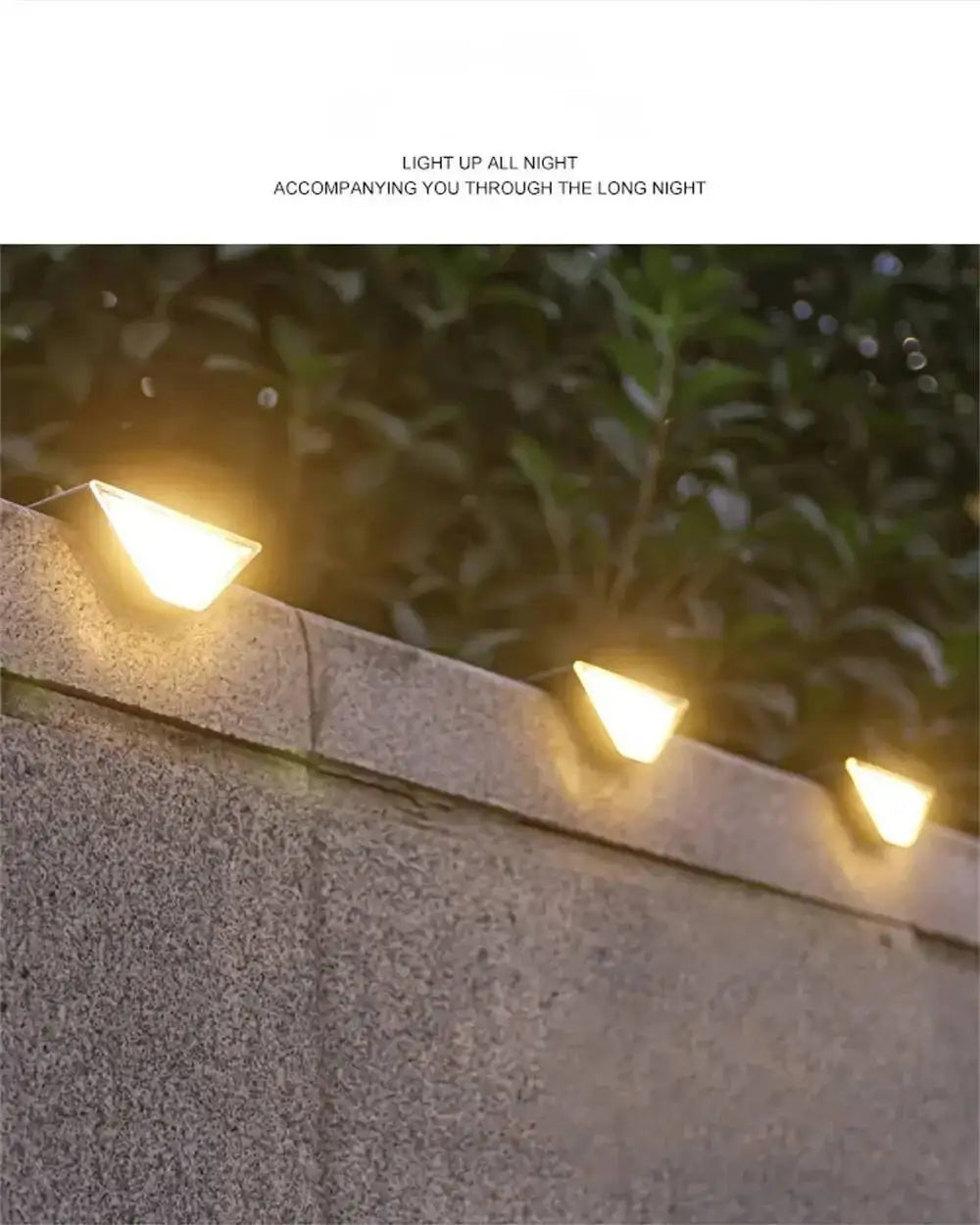 Solar Lights for Outdoors Stair Lamps Warm White LED Step Light
