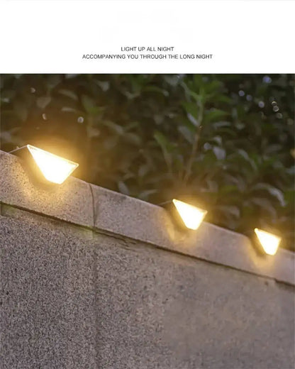 Solar Lights for Outdoors Stair Lamps Warm White LED Step Light