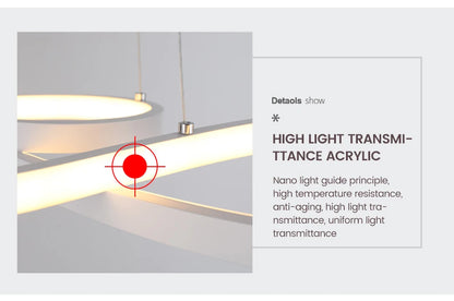 Hanging Lights Remote Dimming Kitchen Led Cord Pendant Lamp