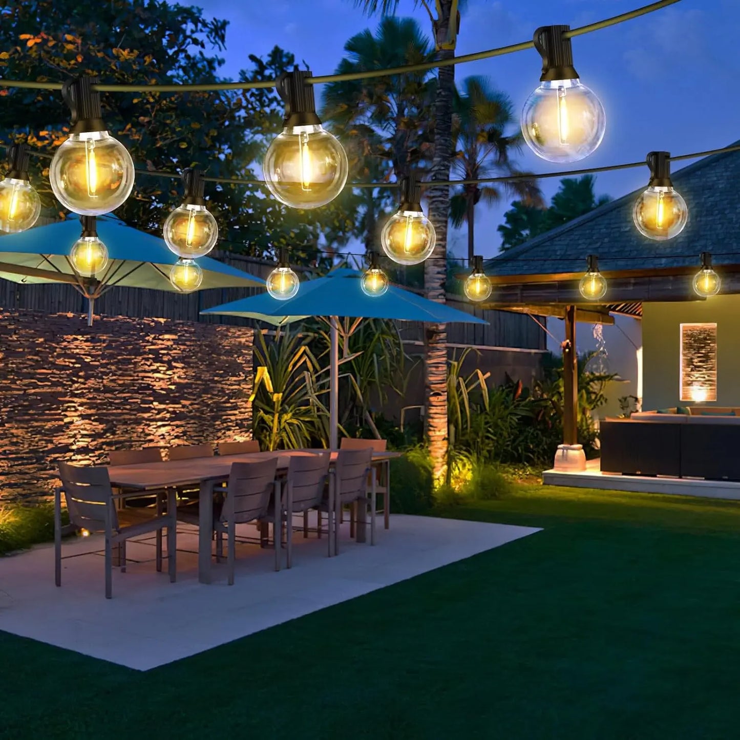 G40 LED Globe String Lights Outdoor EU Plug