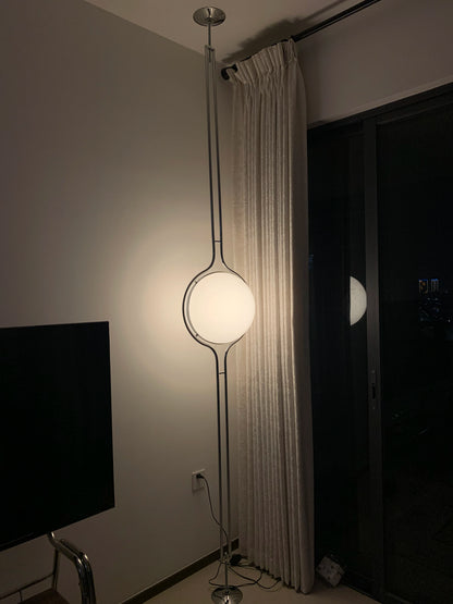 Italy Designer Led Floor Lamp White Ball 2.8 Stand Light