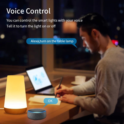 Tuya WiFi Smart Table Lamp Dimmable App Voice Control