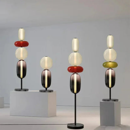 Italian Creative Colored Glass Designer LED Floor Light