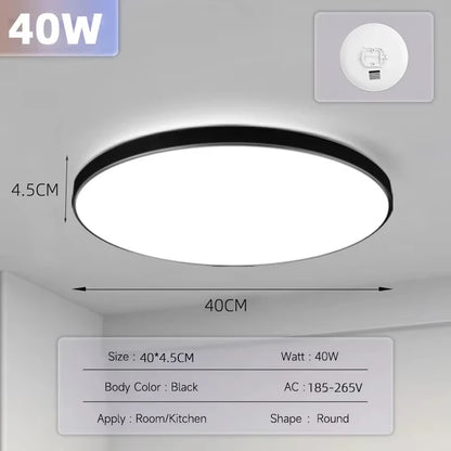 Led Ceiling Light Modern Ultra-Thin Panel Light Lamp