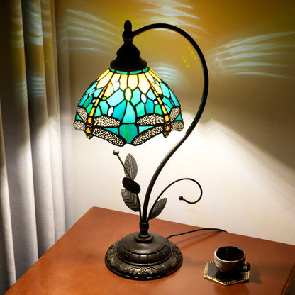 Elegant Table Lamp Stained Glass Desk Reading Light