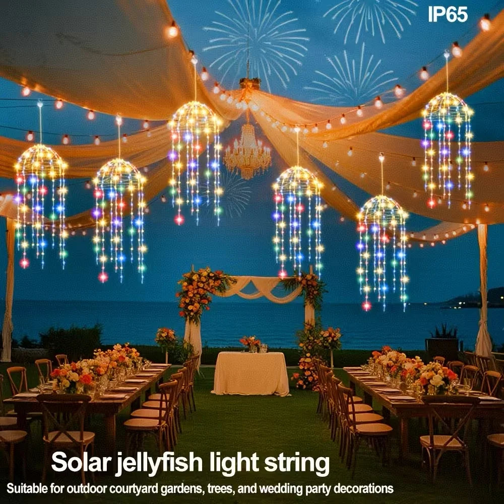 Jellyfish Lights, 8 Lighting Modes  for Patio Eaves Balcony Porch Trees  Christmas Decoration