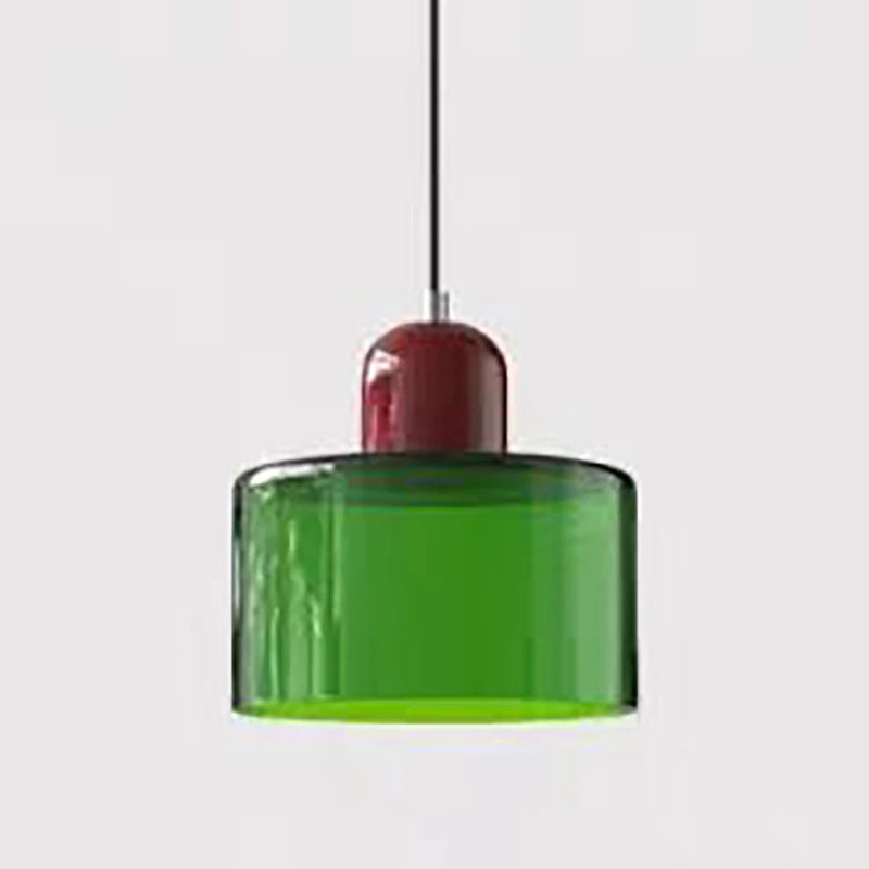 Nordic Modern Glass Bedroom Bedside Long Line Small Chandelier