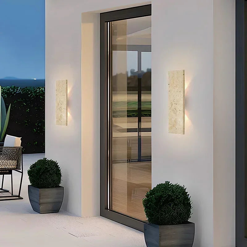 Outdoor Waterproof Wall Lamps Strip Natural stone Wall Lights