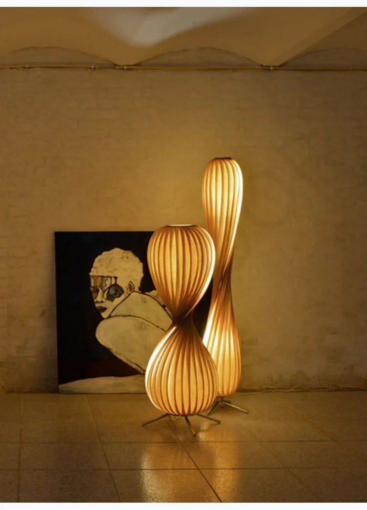 Living Room Floor Lamp Wooden Style Bedroom Headboard