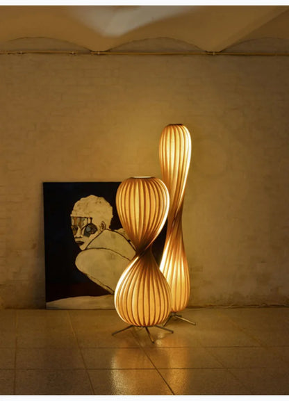 Living Room Floor Lamp Wooden Style Bedroom Headboard
