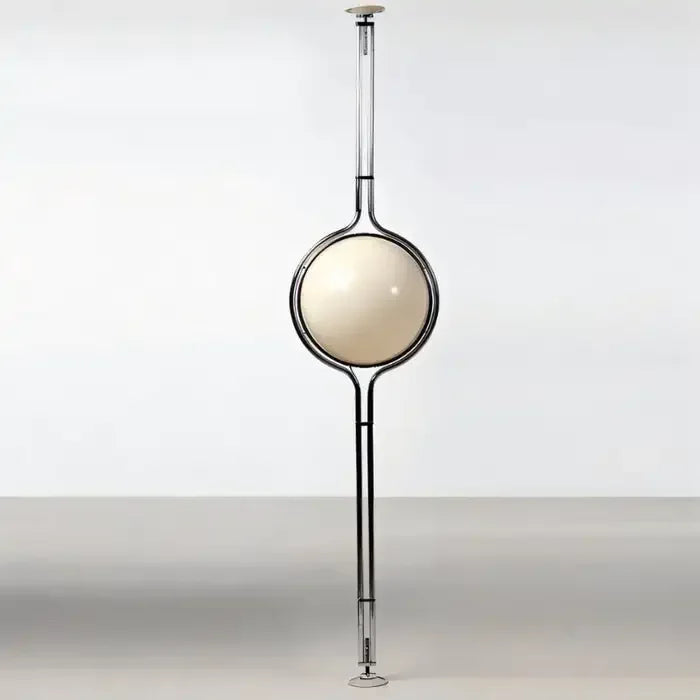 Nordic Floor Lamp Chrome Metal White Acrylic Ball Lamp