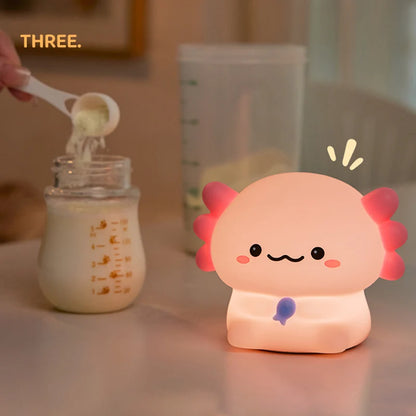 Axolotl Baby Night Light Cute Silicone Salamander Sleep Light