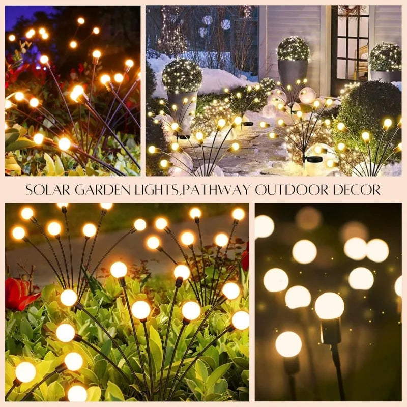Outdoor RGB Color Lights LED Solar Garden Lamp Firefly Lights